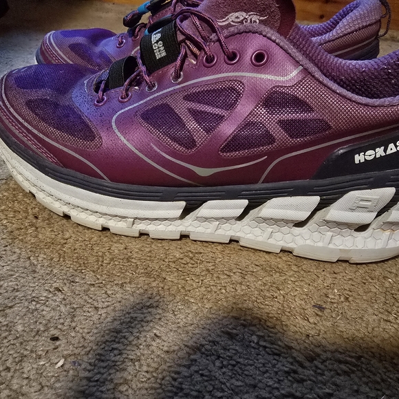 Hoka One Conquest Womans Running Shoes In Mulberry 7 - Picture 5 of 7
